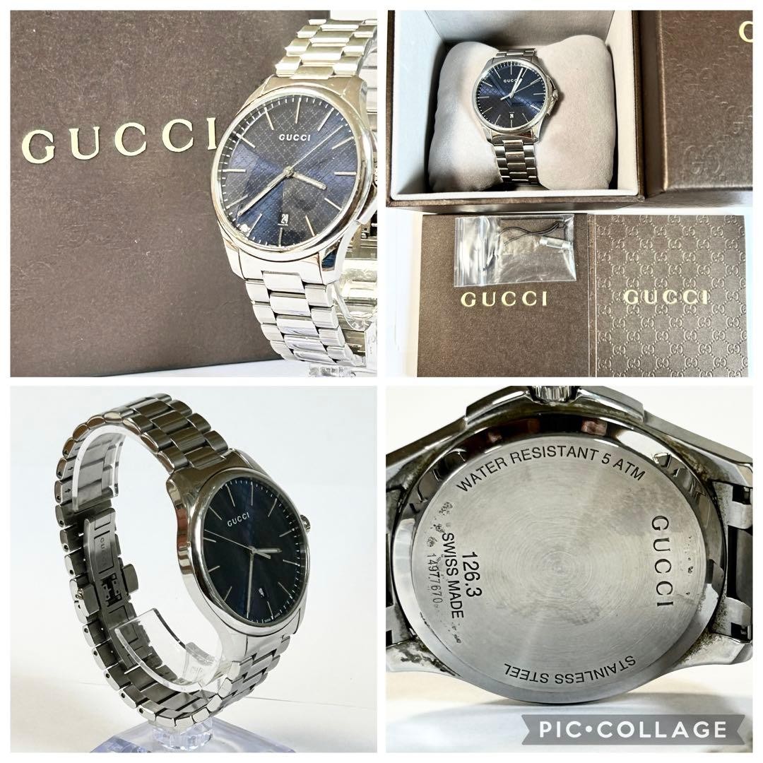 GUCCI G-Timeless 126.3 YA126316 Quartz Watch 40mm Case 19cm Wrist Extra Link