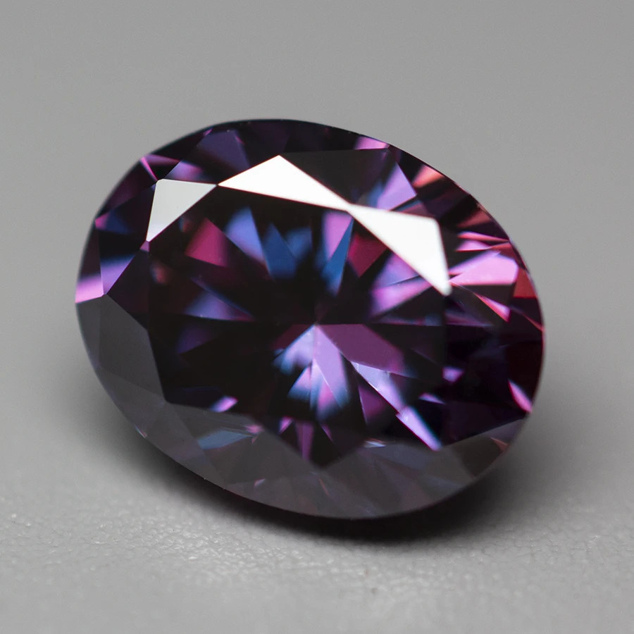 Royal Purple Multi-Shape Sparkling Moissanite Loose 0.5-3ct GRA Factory Directly