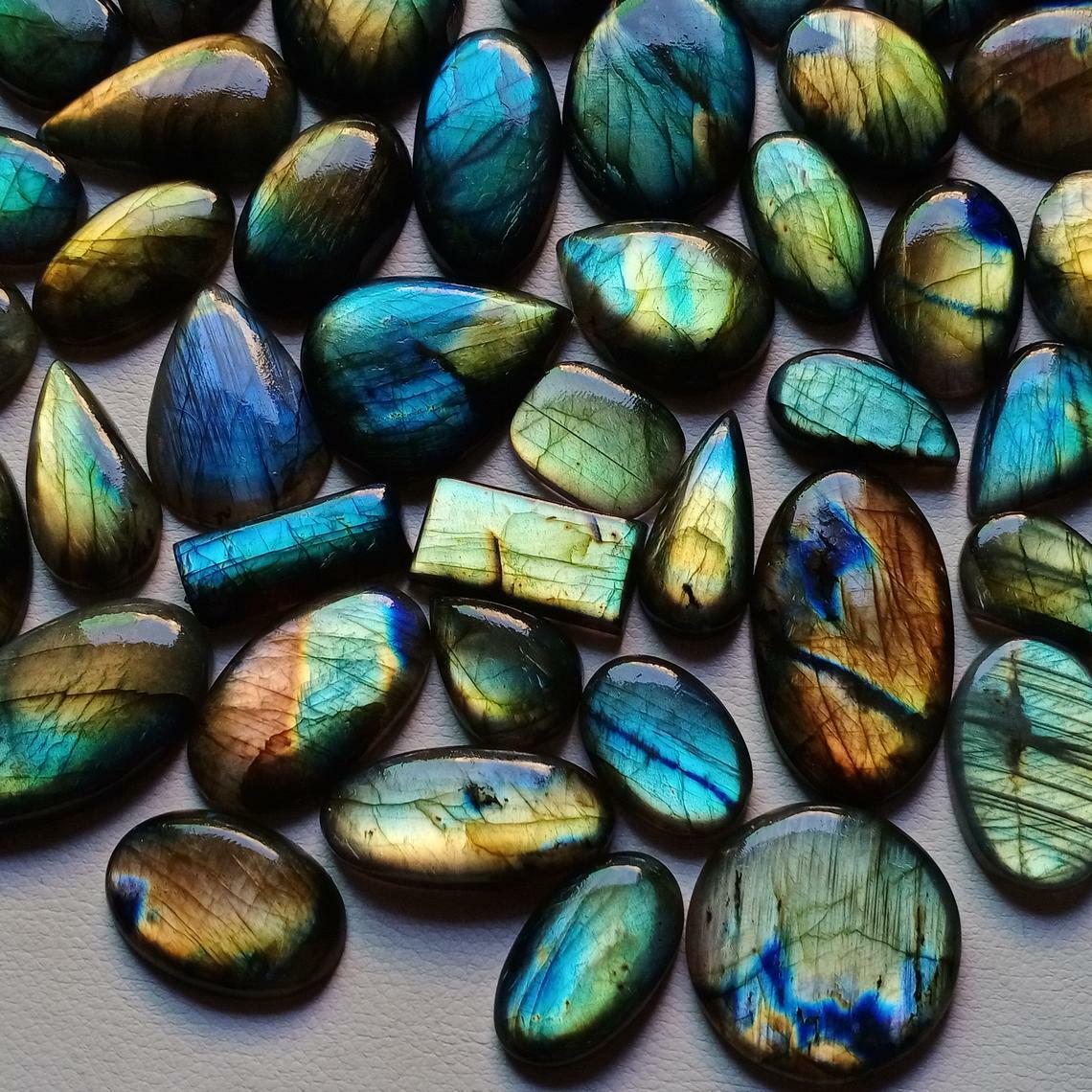 300 Ct Natural Labradorite Wholesale Parcel Labradorite Lot Loose Stone Cabochon