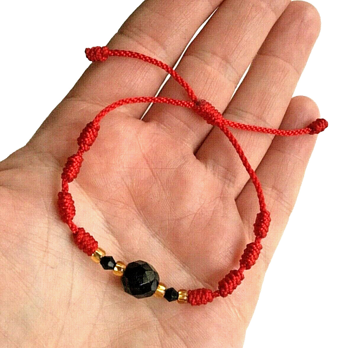 PULSERA DE AZABACHE ADULTO /ADJUSTABLE UNISEX AZABACHE RED ROPE BRACELETS -B88