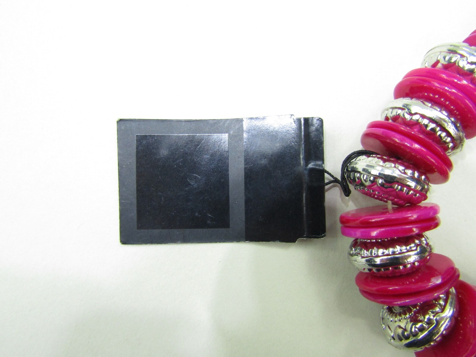 Pink Collec Costume Jewelry Bracelet Chunky Coastal Chic Preppy Pink Silver New