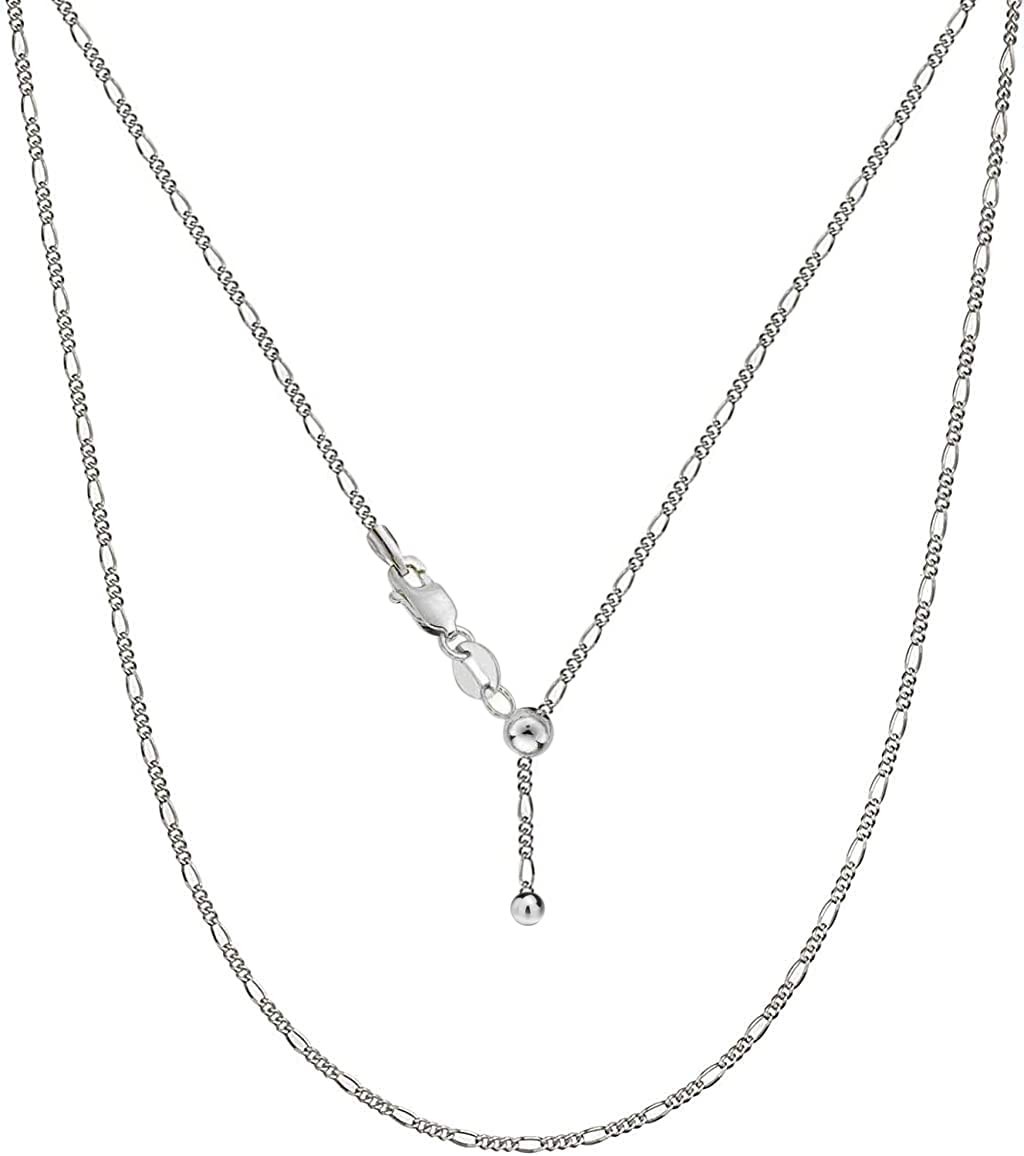 Savlano 925 Sterling Silver Italian Solid 1.6MM Figaro Adjustable Bolo 1424 I…