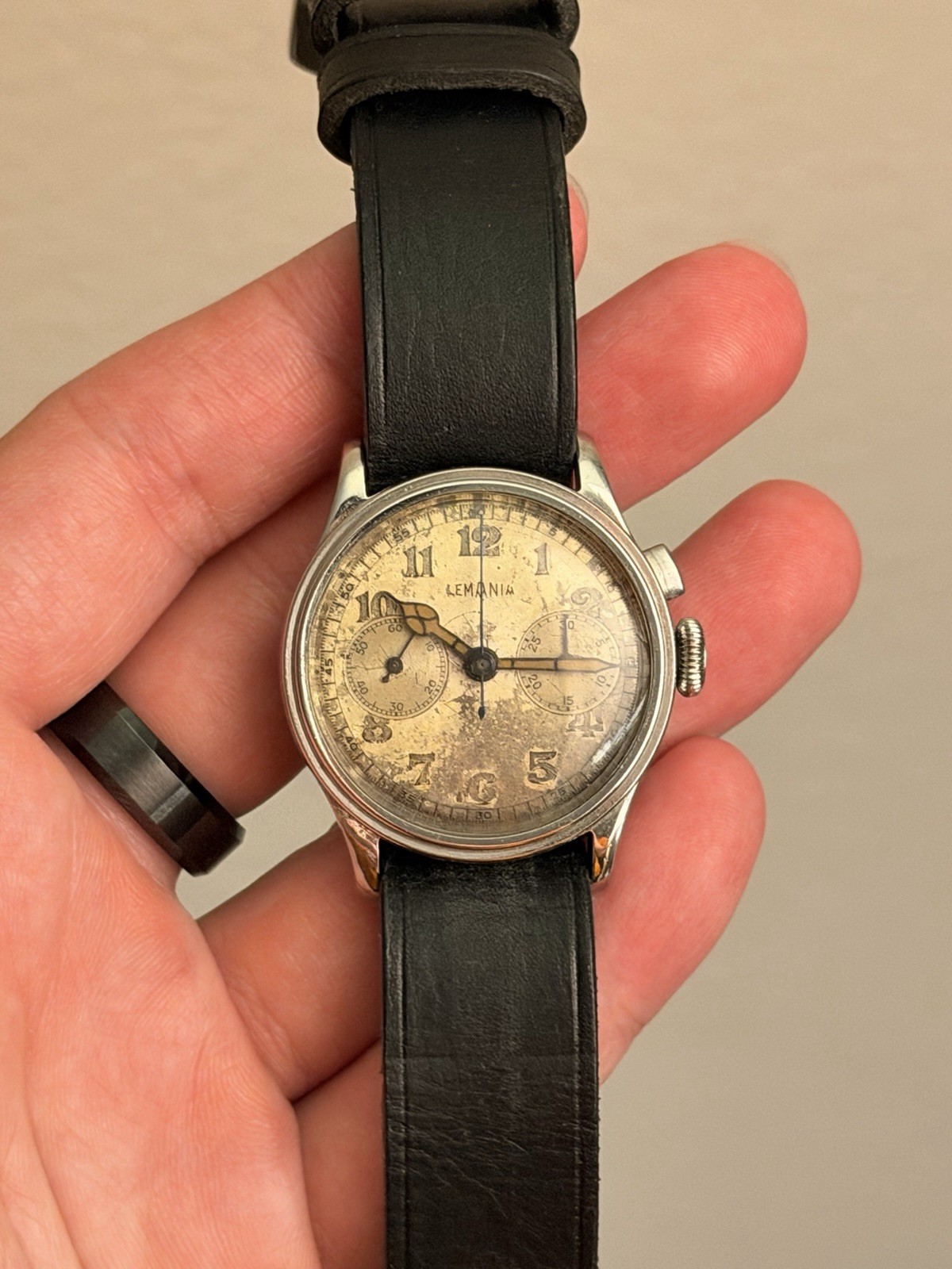 Rare Vintage Lemania CH13 Monopusher Chronograph – Serviced – See Description
