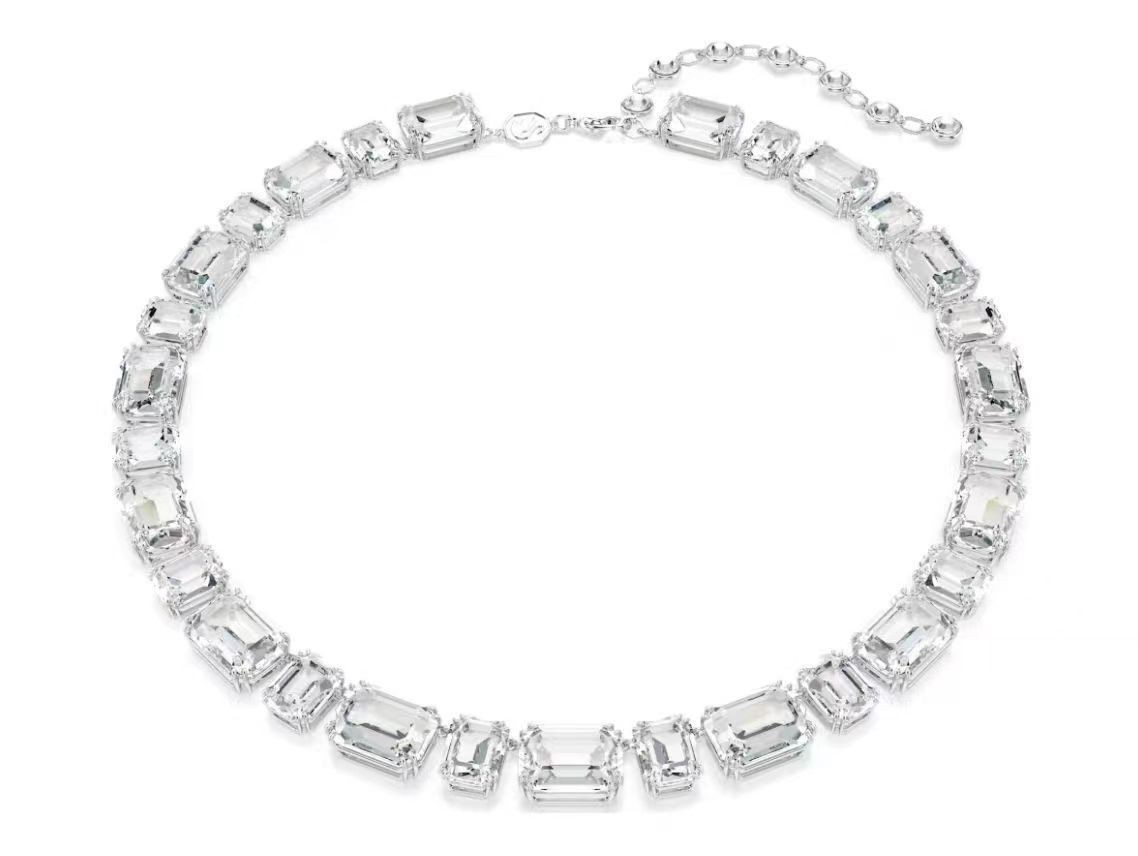 Swarovski Millenia White Large Crystal Octagon Cut Luxury Jewelry Set for Women
