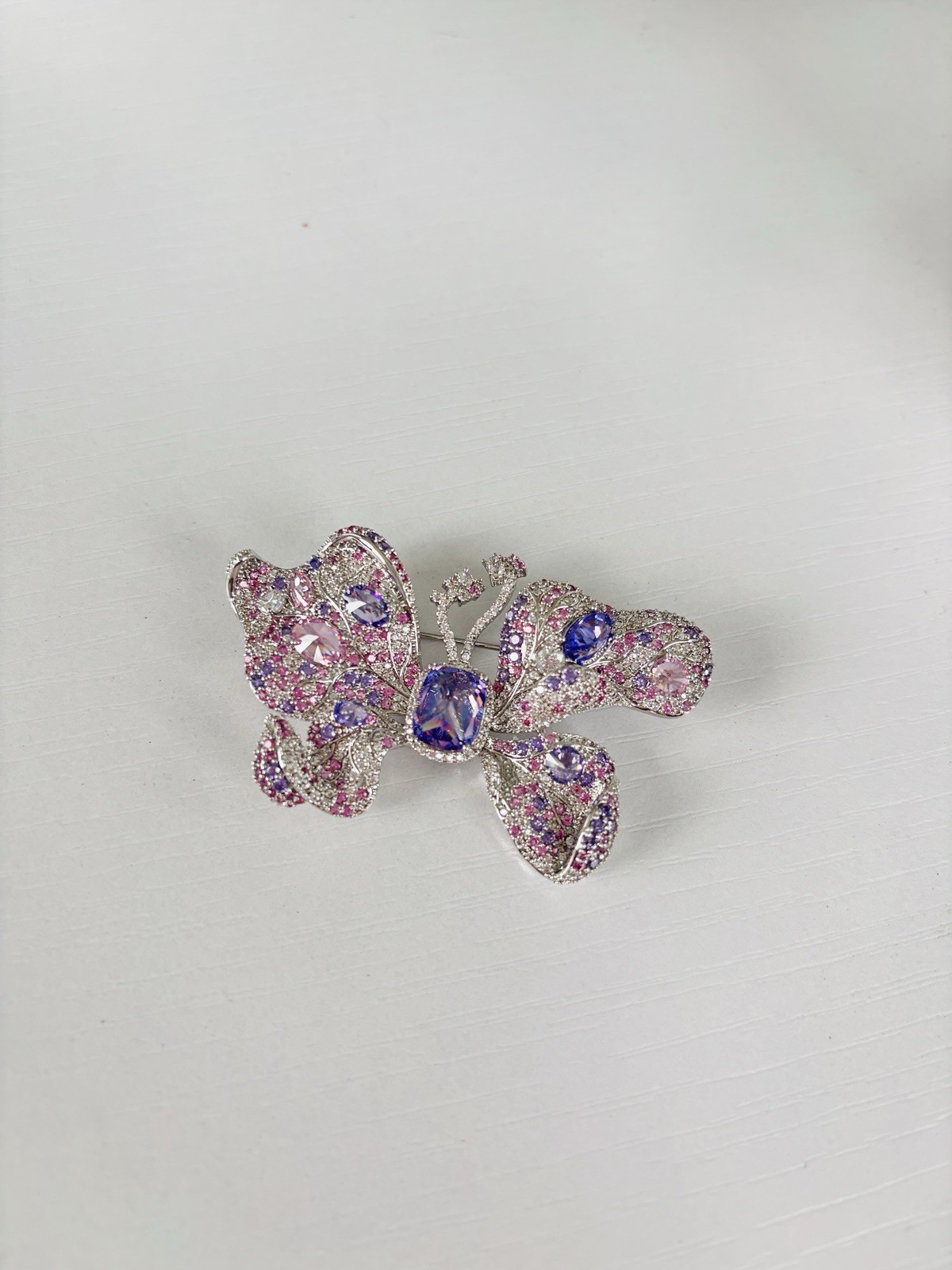 Full-Zircon Butterfly Brooch