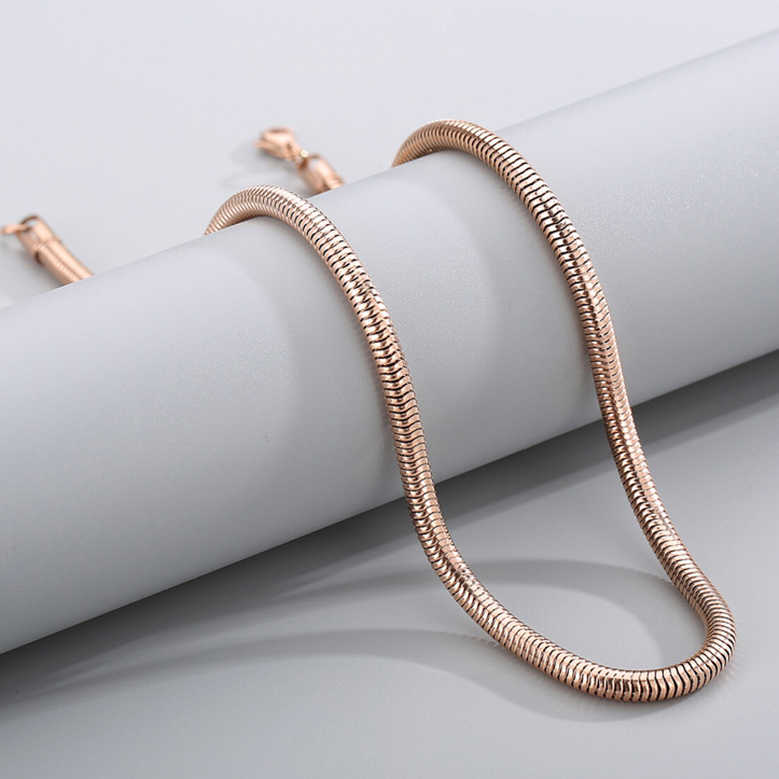 2.5/3/4/5/6mm 316L Stainless Steel Men Women Round Snake Chain Necklace20″22″24″