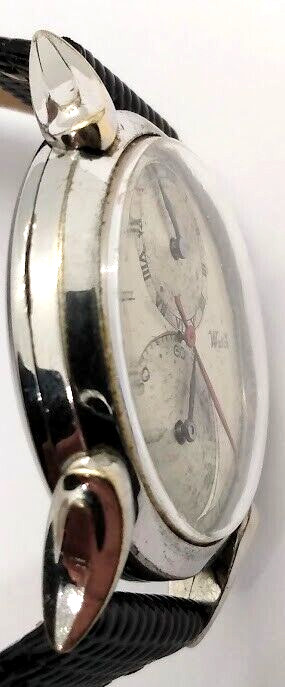 Rare Vintage Felca Regulator Men’s Watch Swiss Silver Tone Retro Wristwatch