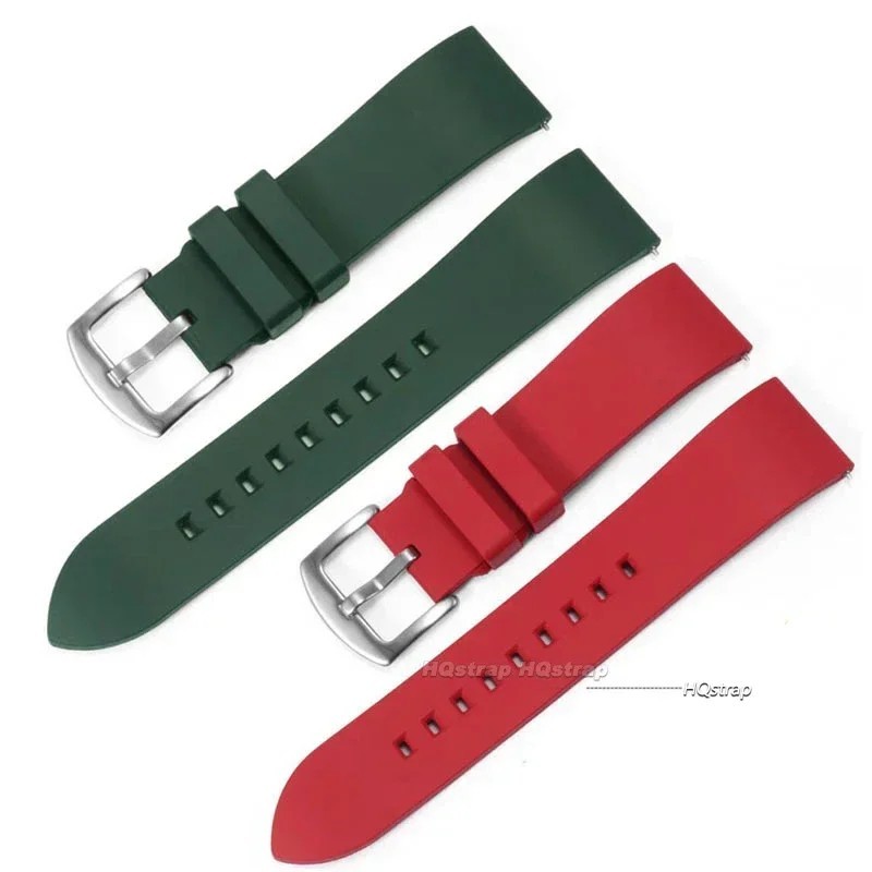 18mm 20mm 22mm Soft Silicone Watch Band Divers Replacement Strap Quick Release