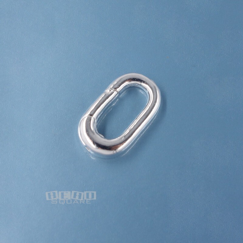 Sterling Silver Oblong Carabiner Link Connector Clasp / Shortener 13.8mm #33230