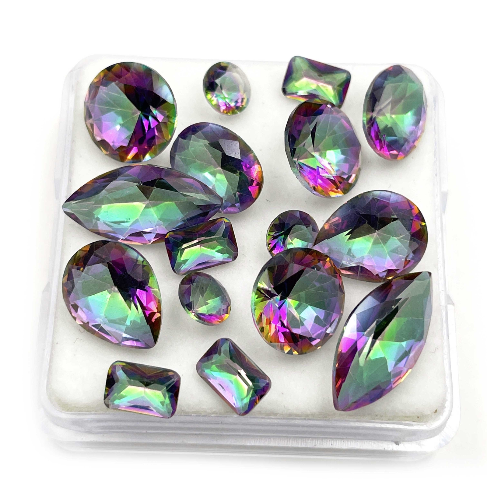 Mystic Quartz Mix Cut Loose Gemstone Rainbow Mystic Lot 76 Pcs 5-14 mm 100 CT