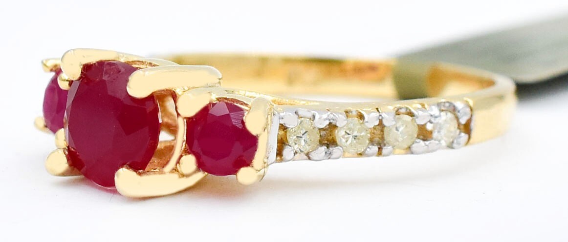 GENUINE 1.86 Cts RUBY & DIAMOND RING 10K SOLID GOLD – Free Appraisal Service