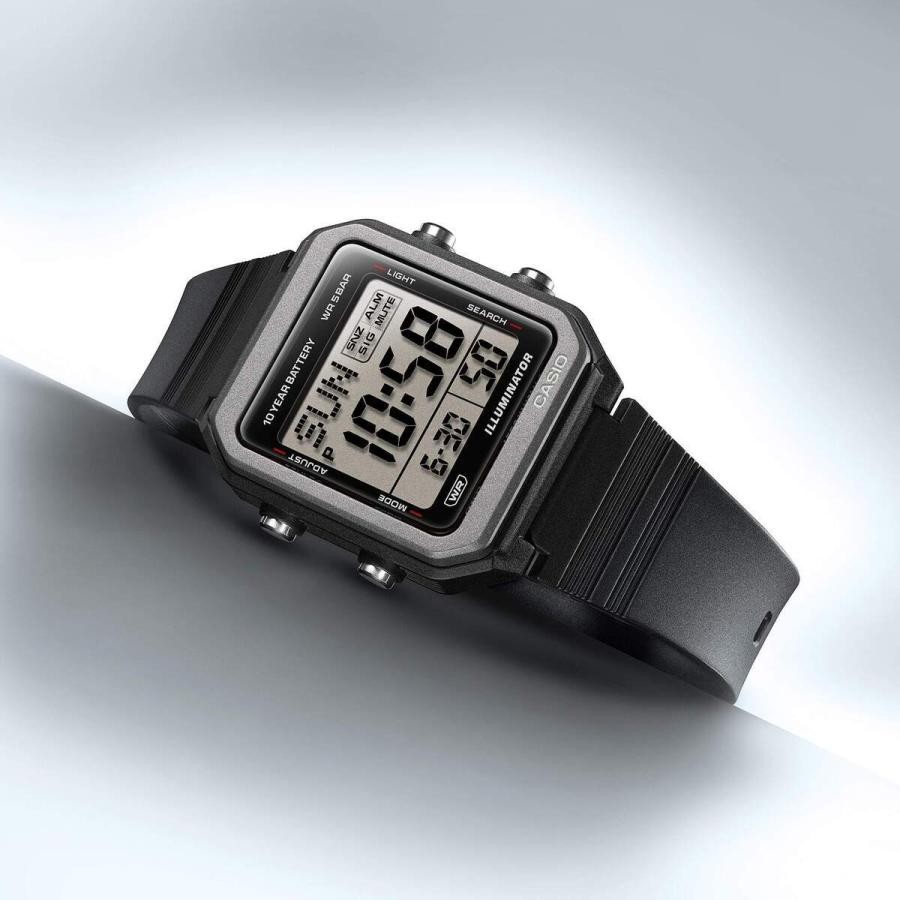 CASIO W-221H-1AJF Digital Watch Black Resin Alarm Chronograph Water Resist Timer