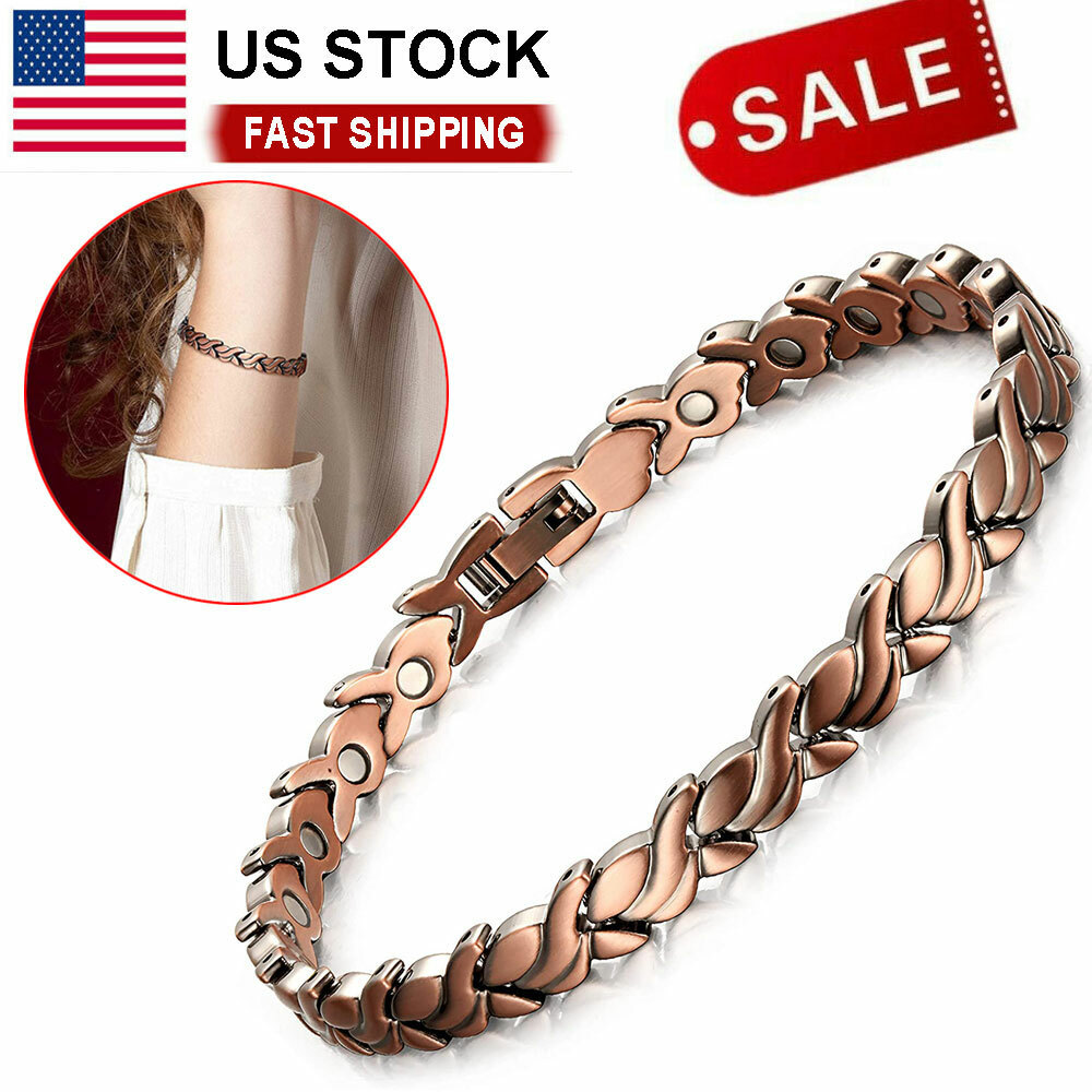 SUPER STRONG Pure Copper Arthritis Therapy Magnetic Bracelet Women Handmade USA