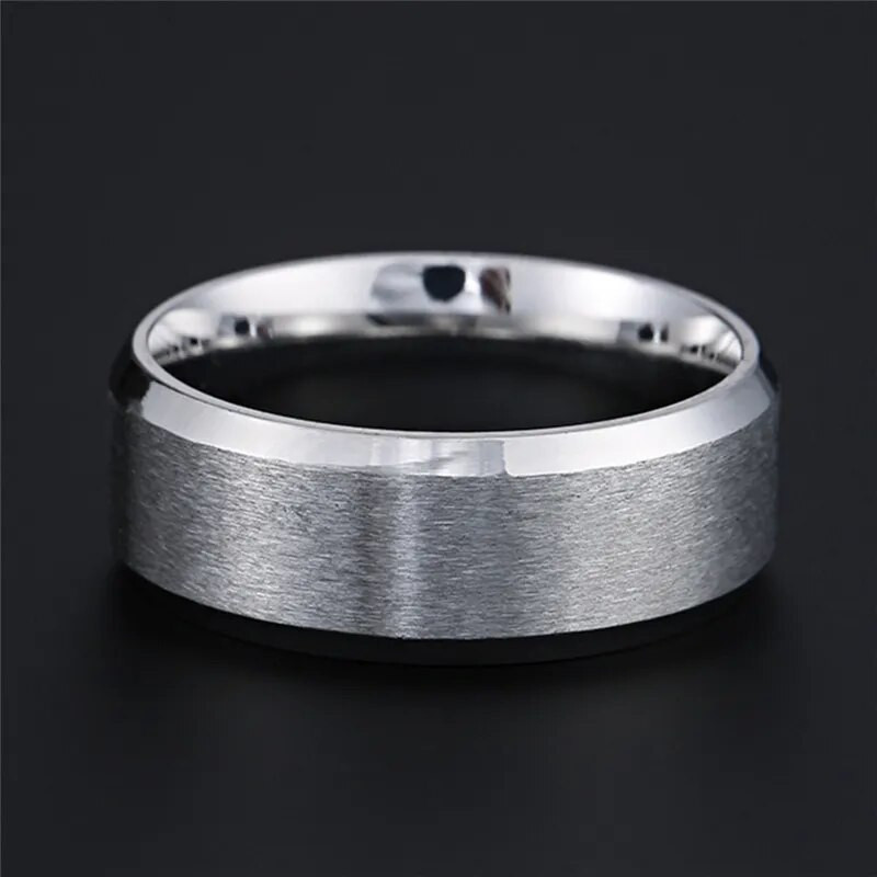 Tungsten Carbide Wedding Band Ring Brushed Silver Mens Jewelry Size 5-17 + Half