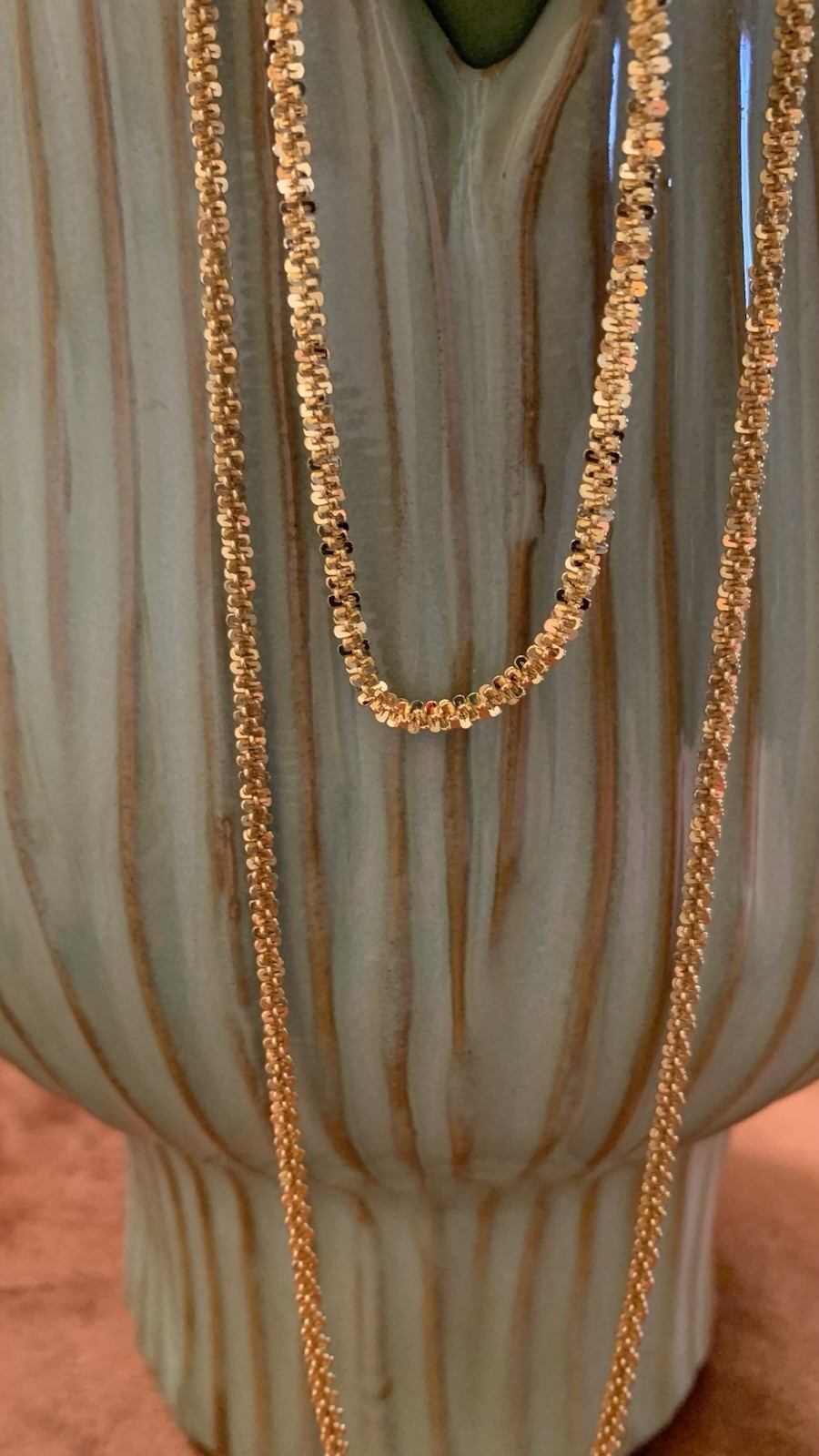Popcorn Chain Jewelry Set Made In Italy Excellent