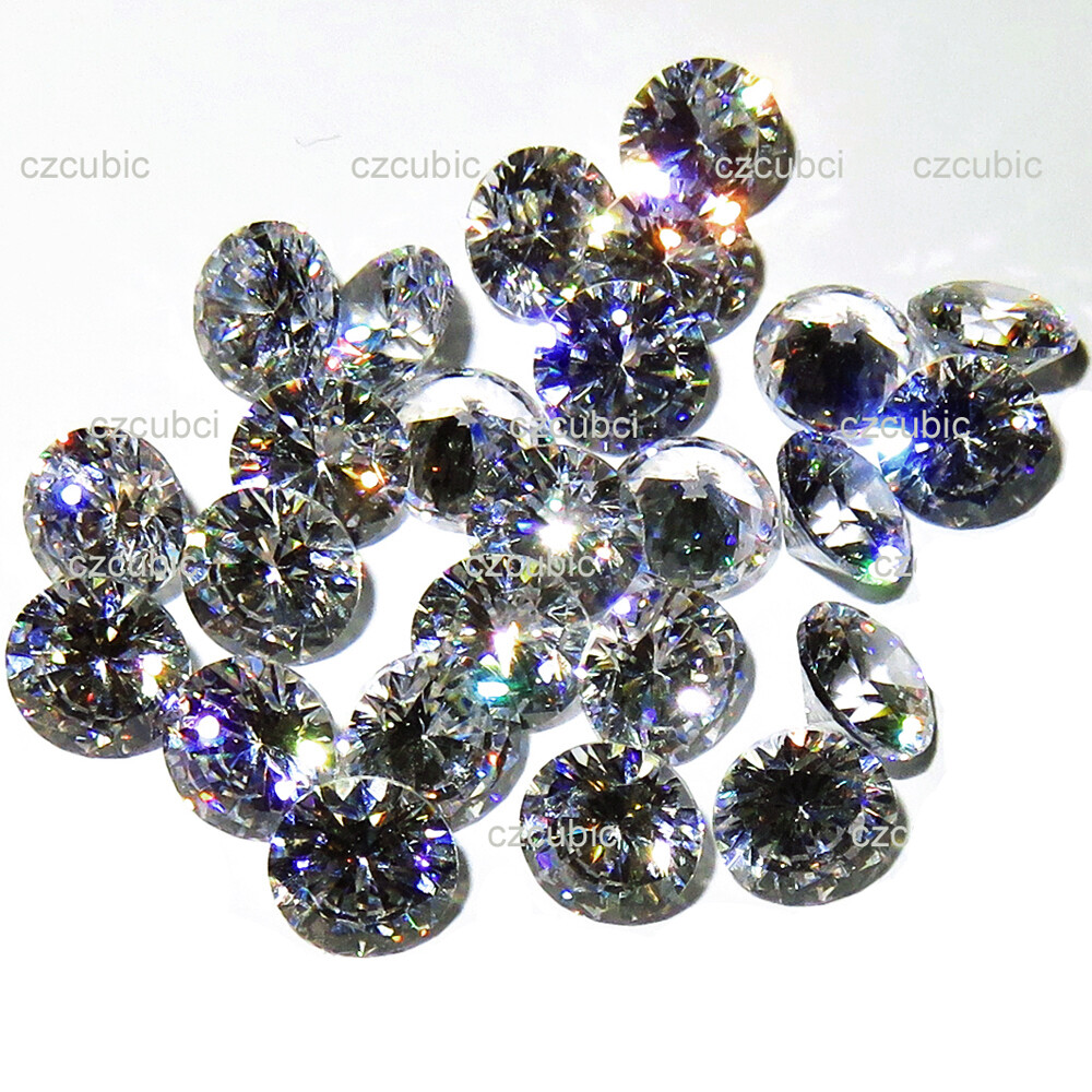 CUBIC ZIRCONIA LOOSSE STONE EACH PACK 1,000 PCS CZ 5A QUALITY 0.8 – 3.0 MM U.S