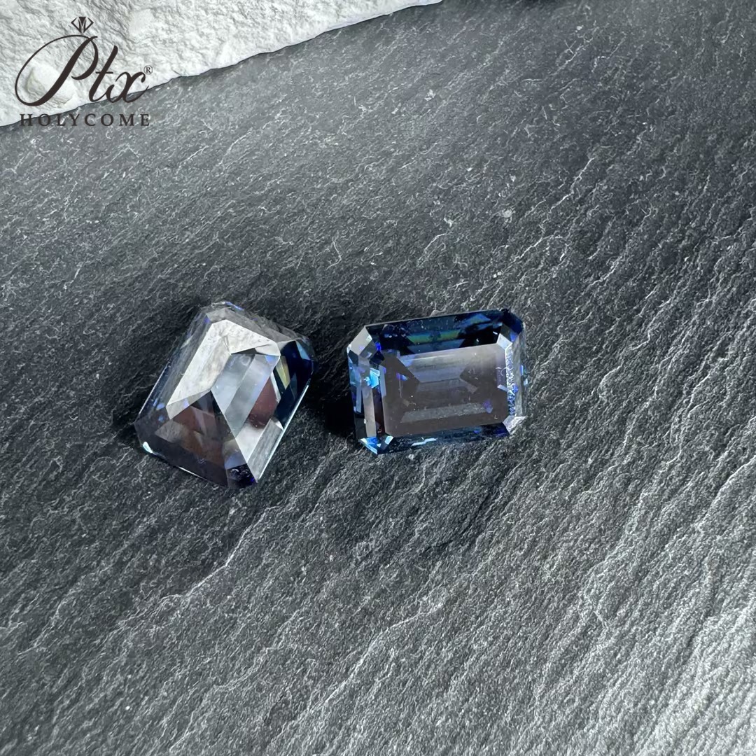 Brilliant Emerald Cut 0.2-10ct D Moissanite Loose Multiple Color VVS1 Gemstones
