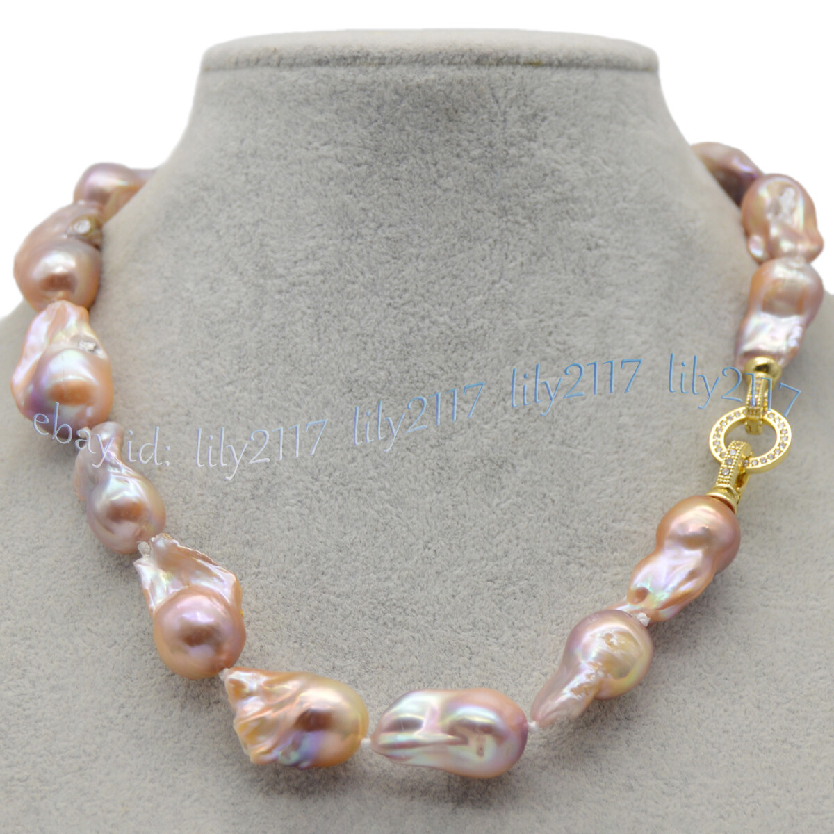 Huge Natural South Sea Pink Purple Baroque Reborn Keshi Pearl Necklace 14-36inch