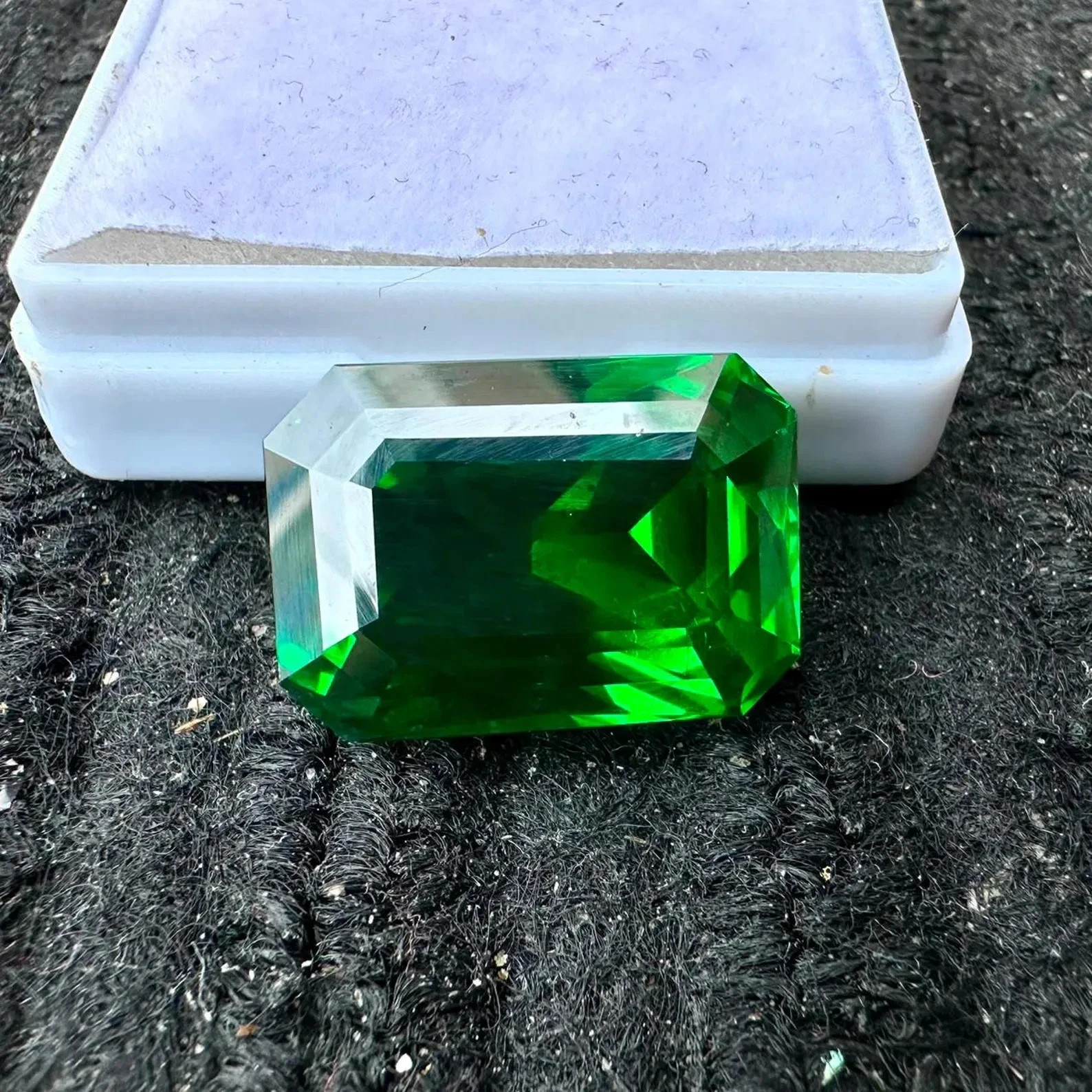 Certified Natural Green Zircon Emerald Cut 51.02 Ct Loose MR Gemstone T02 A+