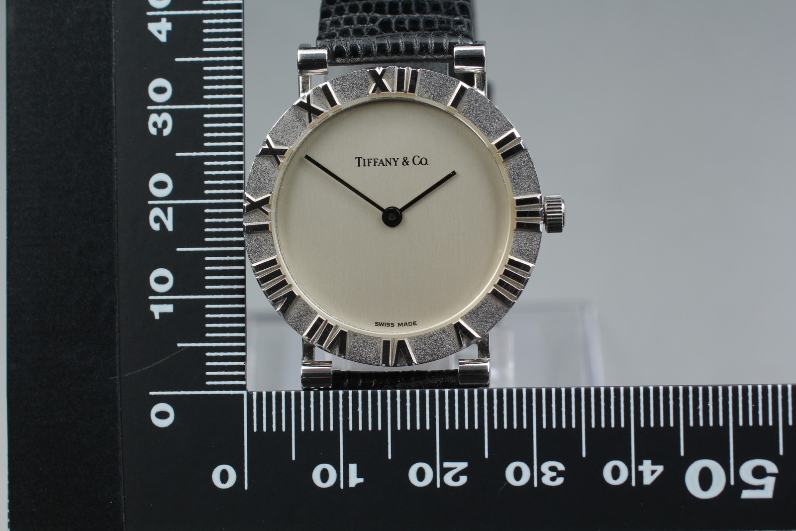 TIFFANY&CO Vintage Atlas M0640 Sterling Silver Men’s Watch 31mm New Battery