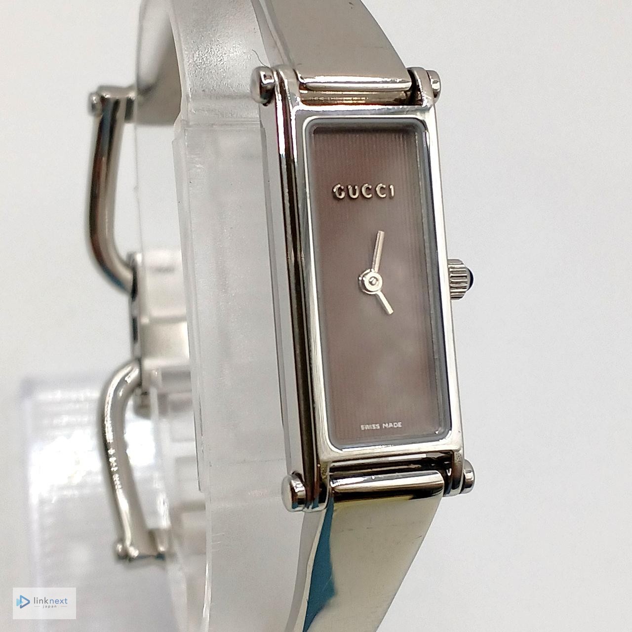 GUCCI 2400L Women’s Stainless Steel Quartz Bangle Watch