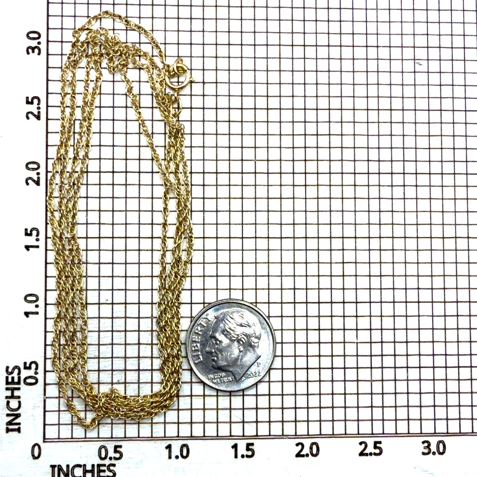 Vintage 14K Gold Filled Princess Pride 30 Inch Rope Chain Necklace 2.1 grams