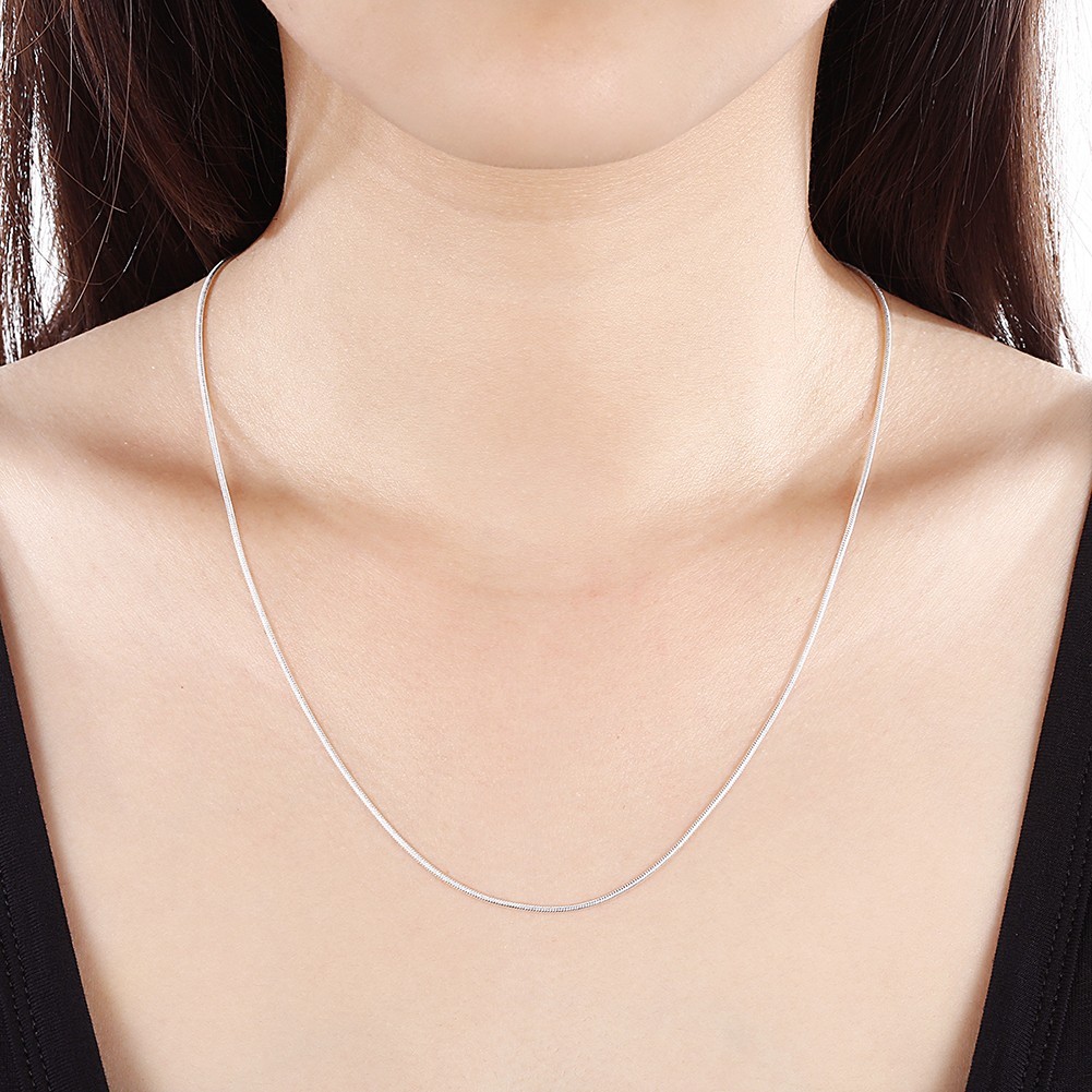 10PCS 925 Sterling Silver Snake Chain Necklace for Men Women 16-24 Inch