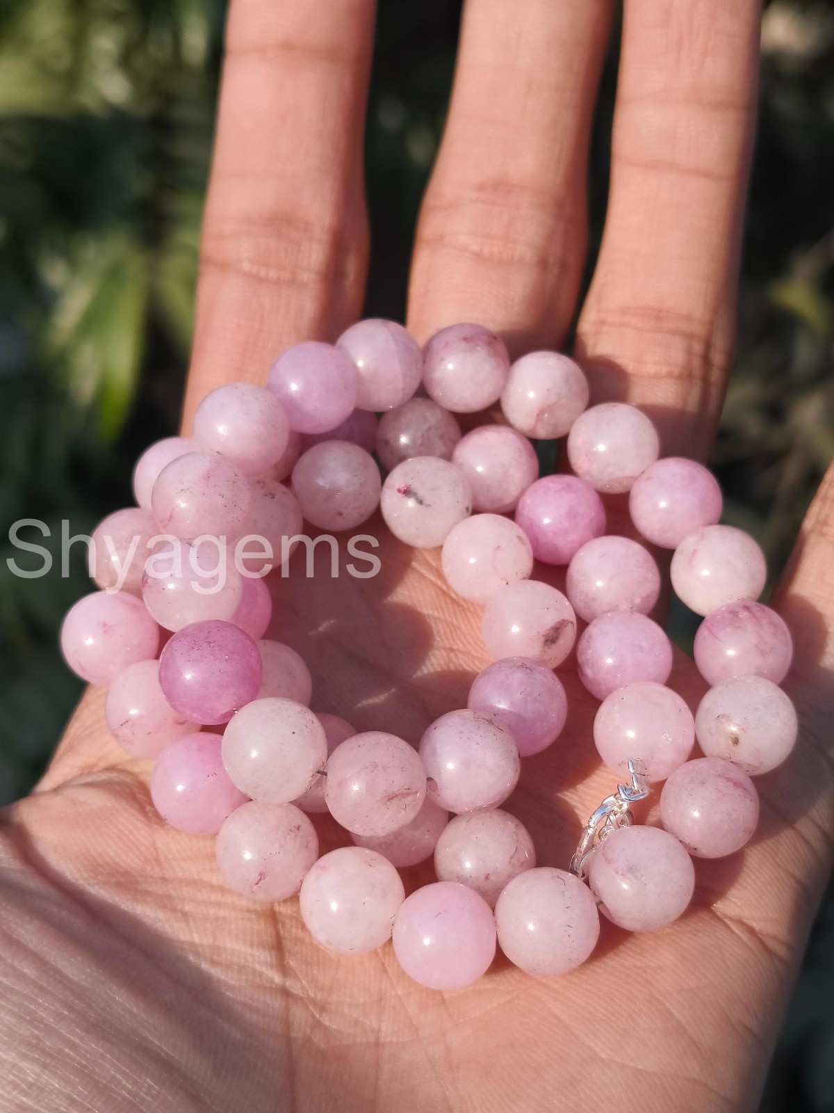 Natural Pink Opal Beaded Necklace, 10mm Round Gemstone Necklace, Pink Opal Jewe