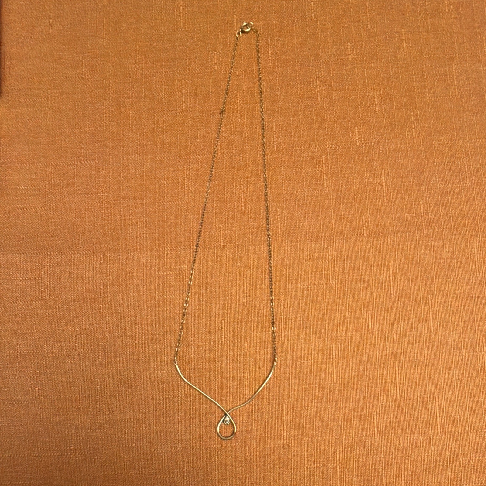 1/20 14K Yellow Gold Teardrop Pendant Necklace, Cable Chain