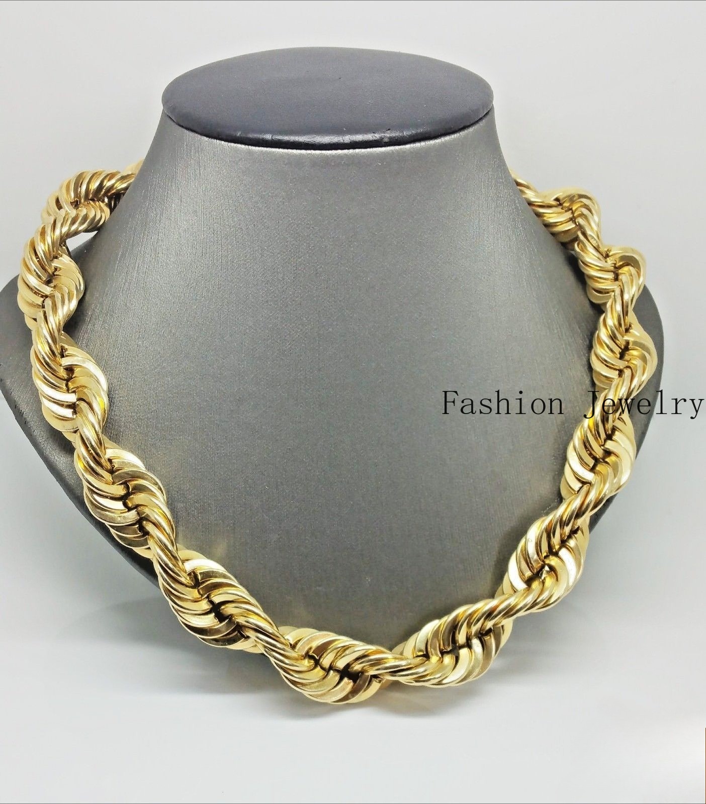 10k Real Gold Rope Chain Necklace 22 Inch 15mm Men thick Brand NEW On Sale