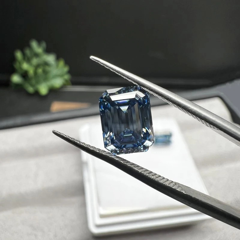 0.5-10CT Multi-color Emerald Cut Moissanite Loose Stone Gemstone for DIY Jewelry