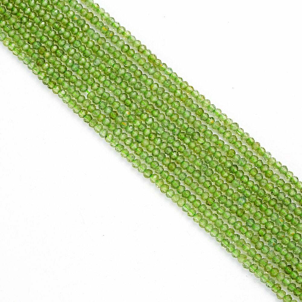 Natural Peridot Faceted Round Beads 2mm 2.5mm 3mm 3.5mm 4mm 5mm 15.5″ Strand