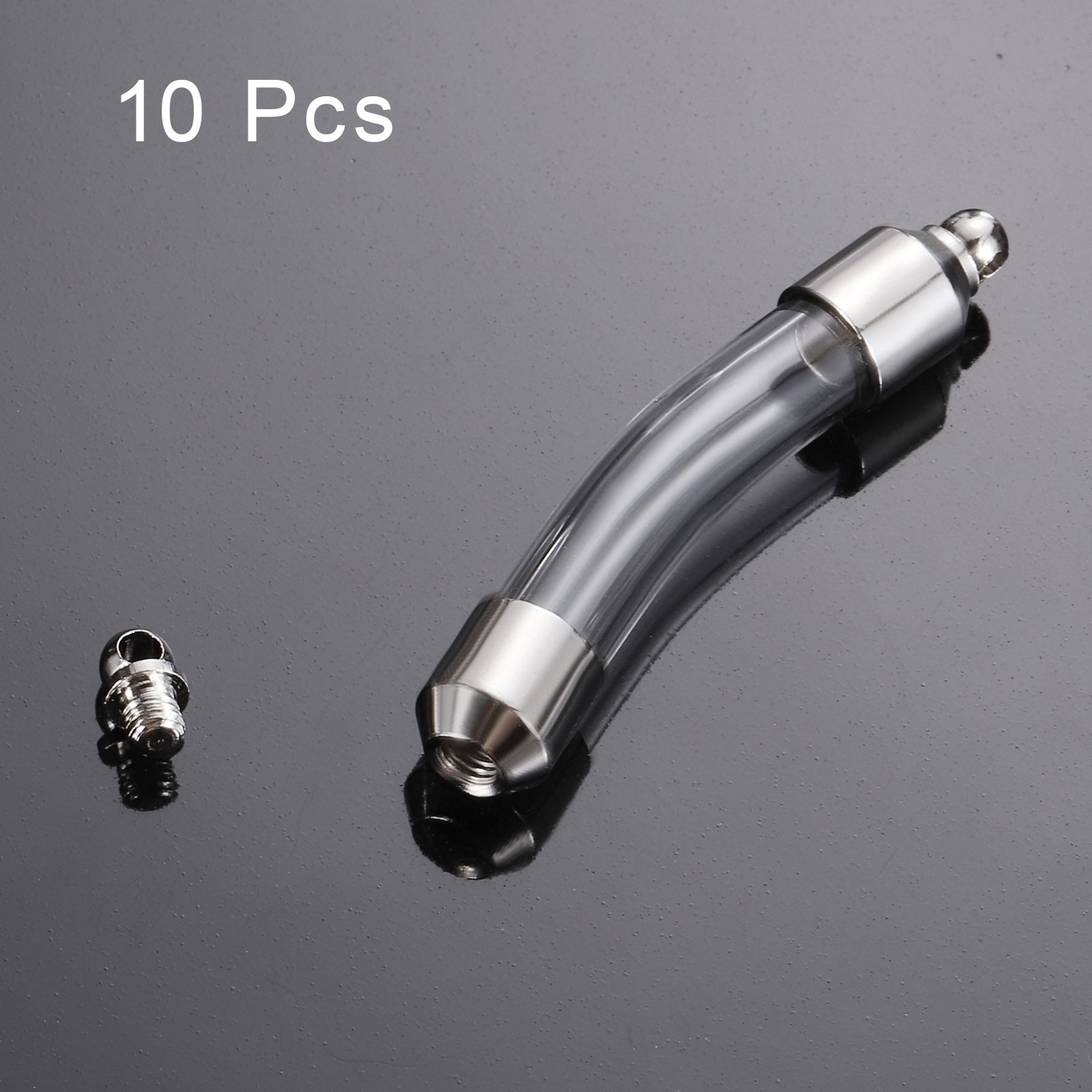 10 pcs Transparent Wishing Bottle 6mm Widths, for Necklace DIY Pendant Craft