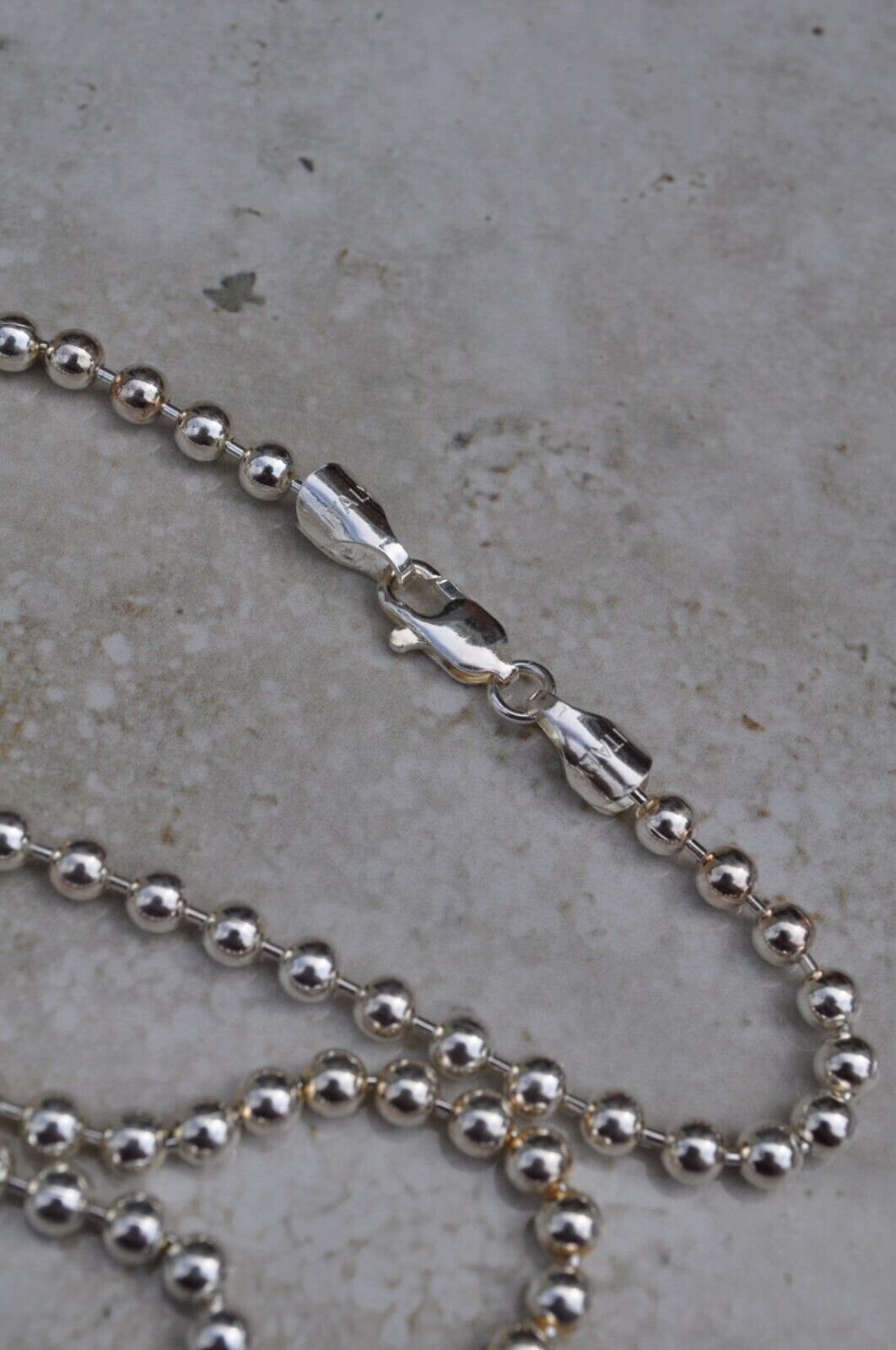 925 Sterling Silver 4mm Pallini Bead Ball Chain Necklace Italy 16”-24”