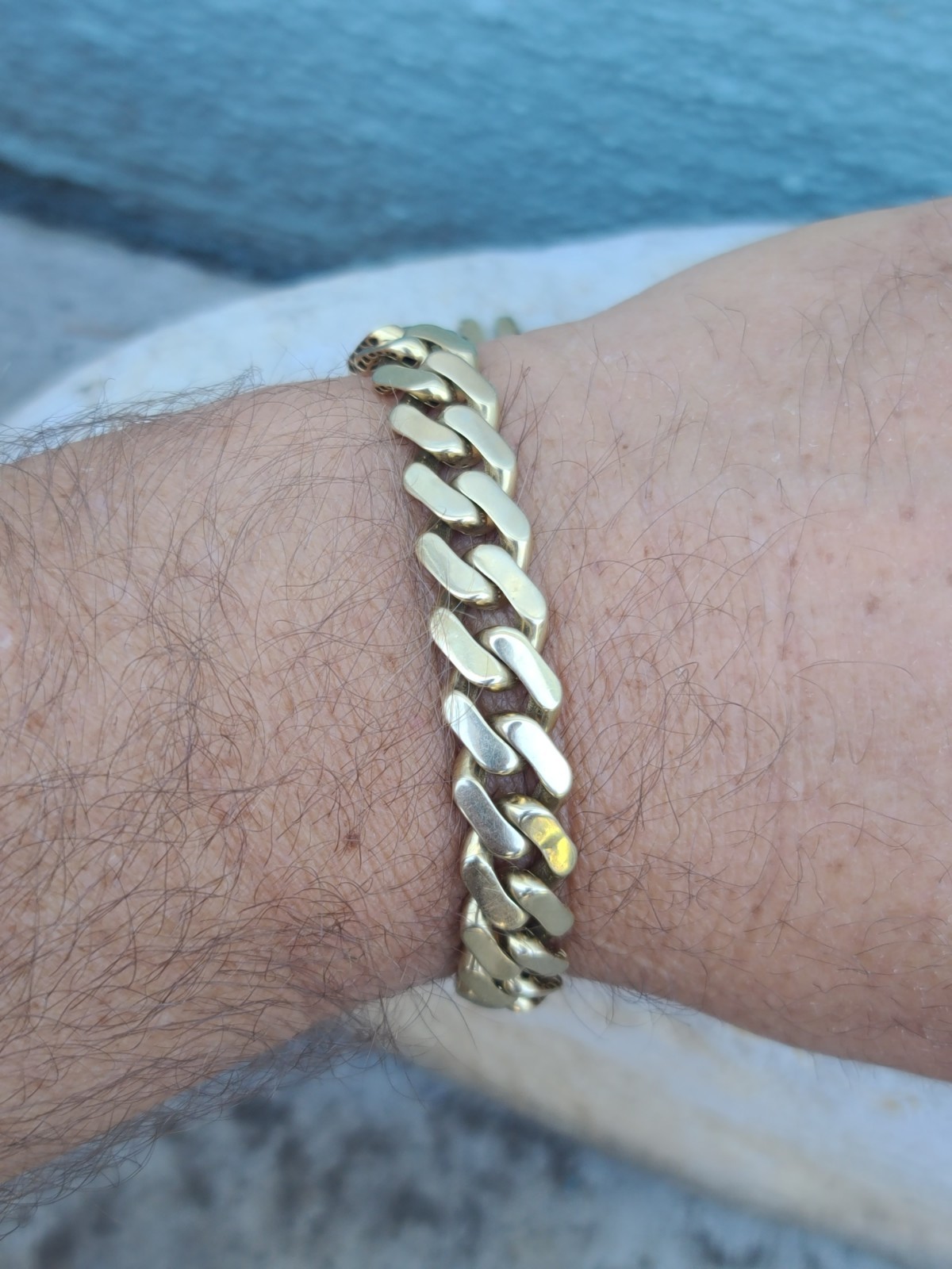 14k Solid Yellow Gold Miami Cuban Bracelet size 8″ Signed Monaco Classic 15.6gr