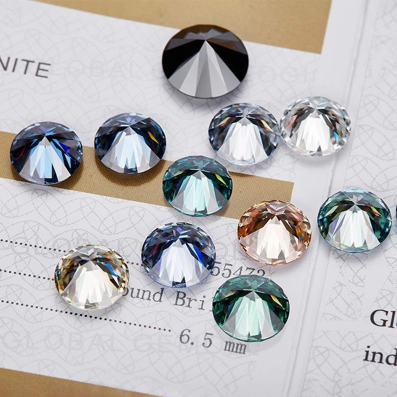 Original Color Loose Moissanite 3-12mm VVS1 Round Cut D Color GRA Certificate