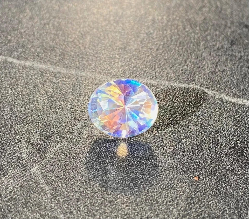 Oval Cut Natural Rainbow Color Moonstone 5 Carat Certified Loose Gemstone