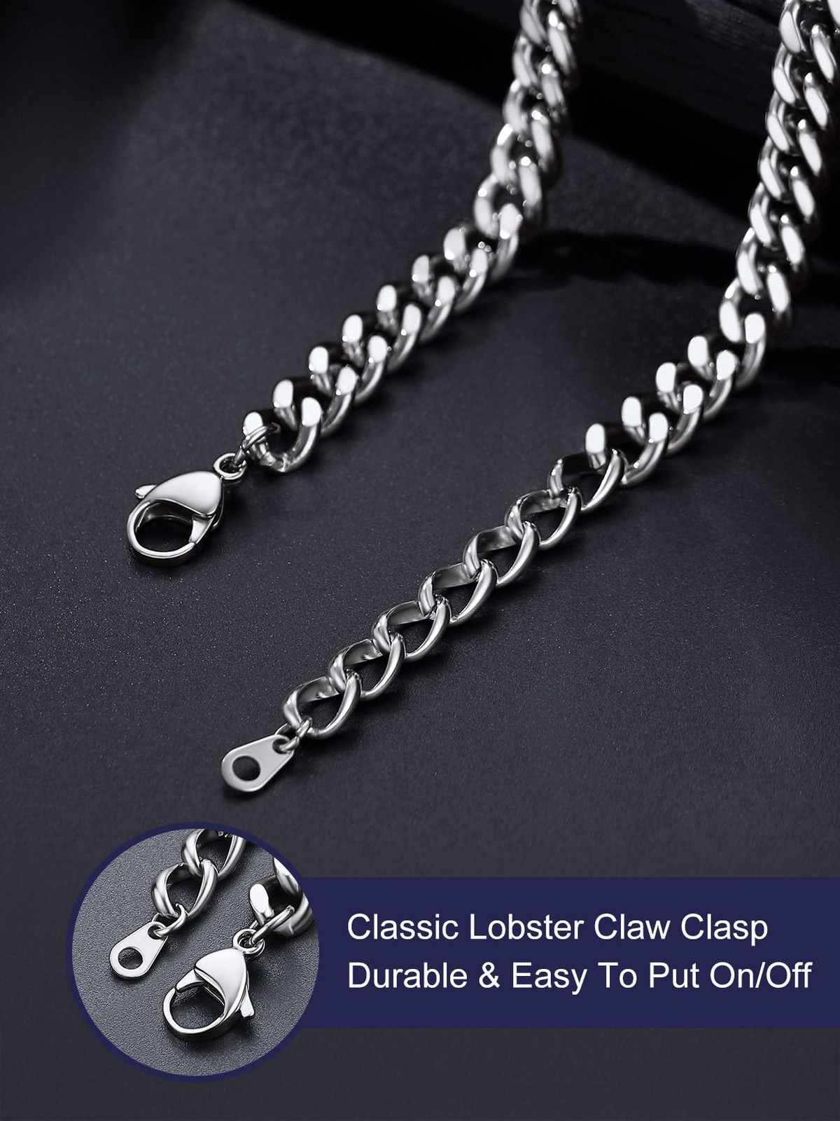 Bandmax Barbed Wire Choker Necklace for Women Men 16 Inches, A1 9MM-Silver