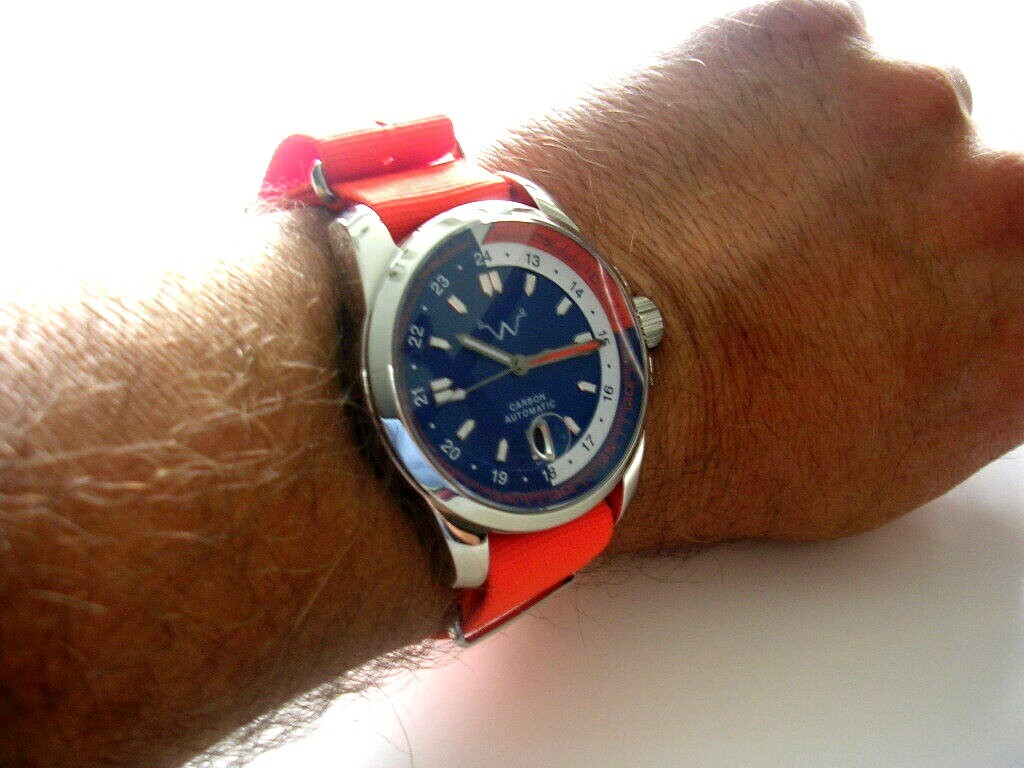 20mm Orange NATO G10 Premium ballistic nylon watch band 2 pak Bond IW SUISSE USA