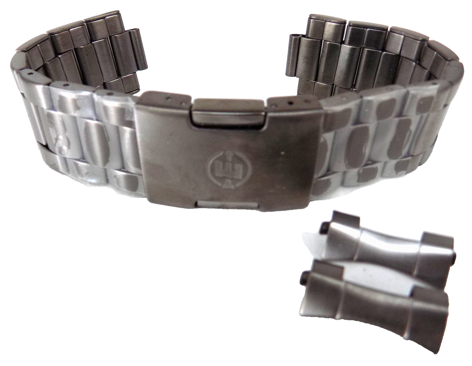 New Timex Expedition Watch Band T49937 20mm Gun Metal Stainless Bracelet 7.5″