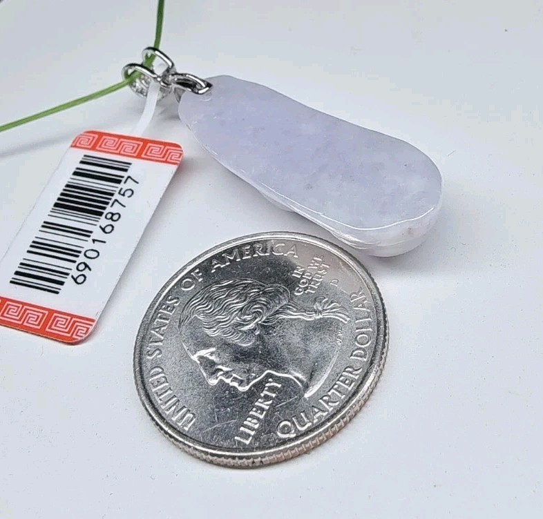 Certificate Jade Gourd Pendant Icy Purple Natural Jadeite Translucent紫色冰透玉葫芦翡翠A货