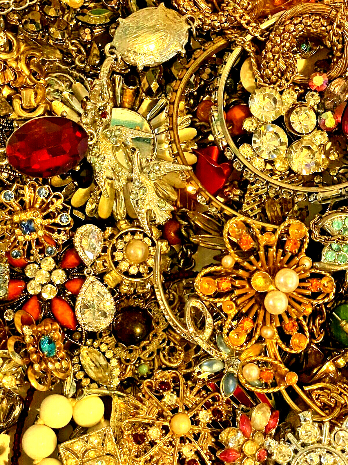 Estate 1 Lb+ Mixed Jewelry Lot Vintage-Modern DIY JUNK CRAFT REPAIR Unsorted