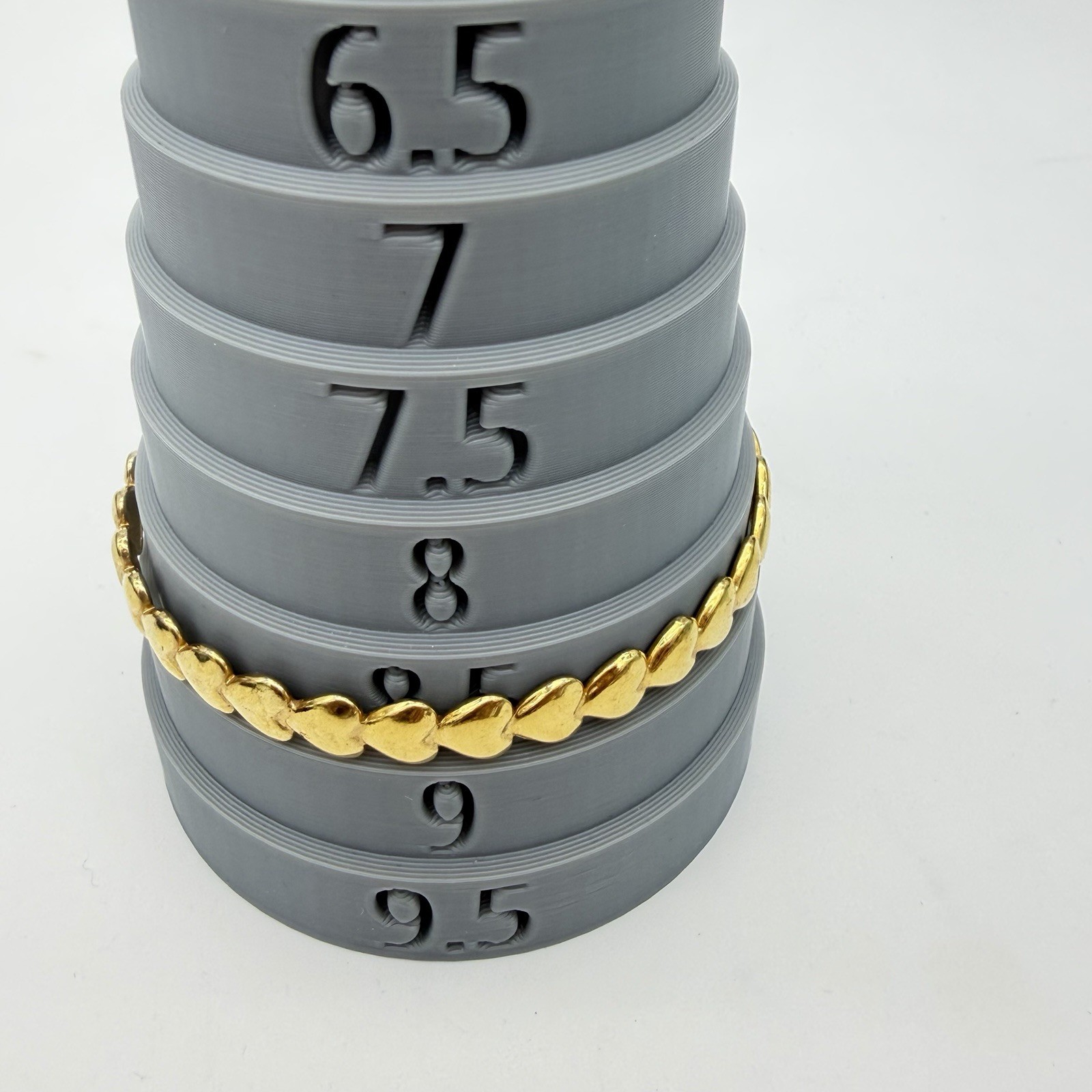 AVON Endless Hearts Bracelet Yellow Gold Tone Bangle Unsigned Read