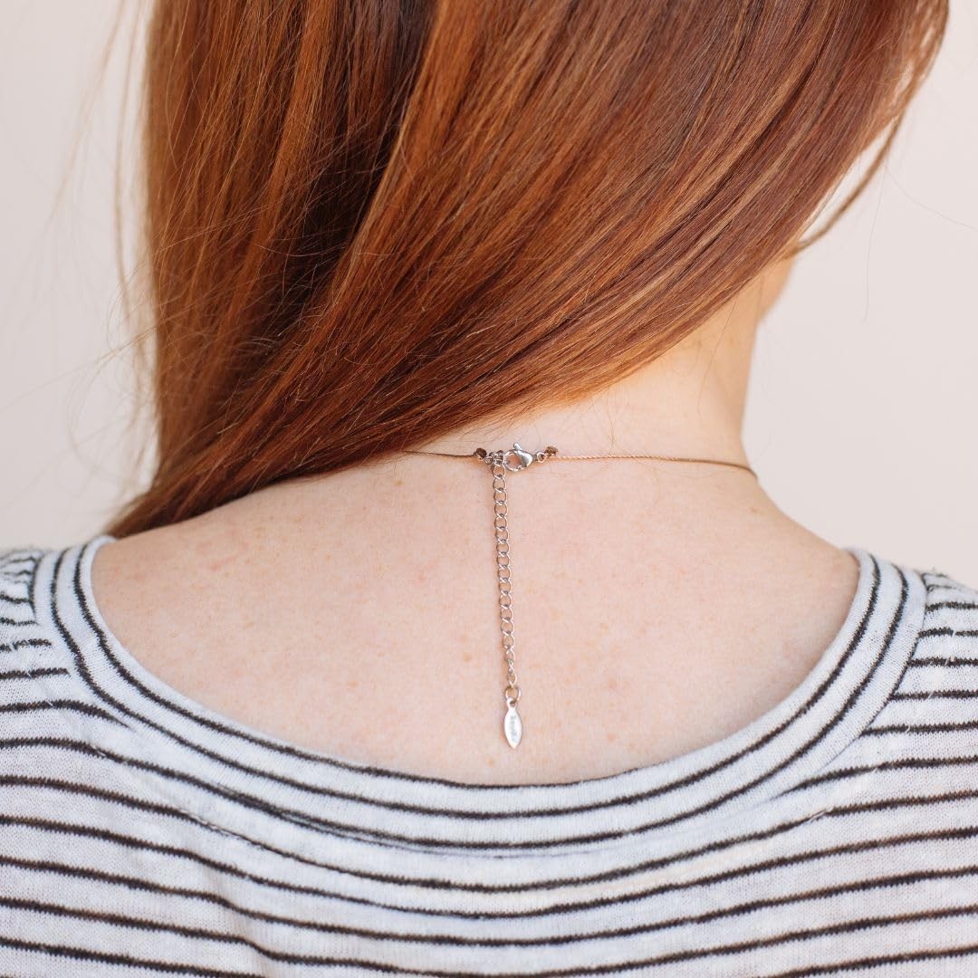 Motivational Handmade Necklace with Teardrop Crystal Pendant – 16-18 Inches