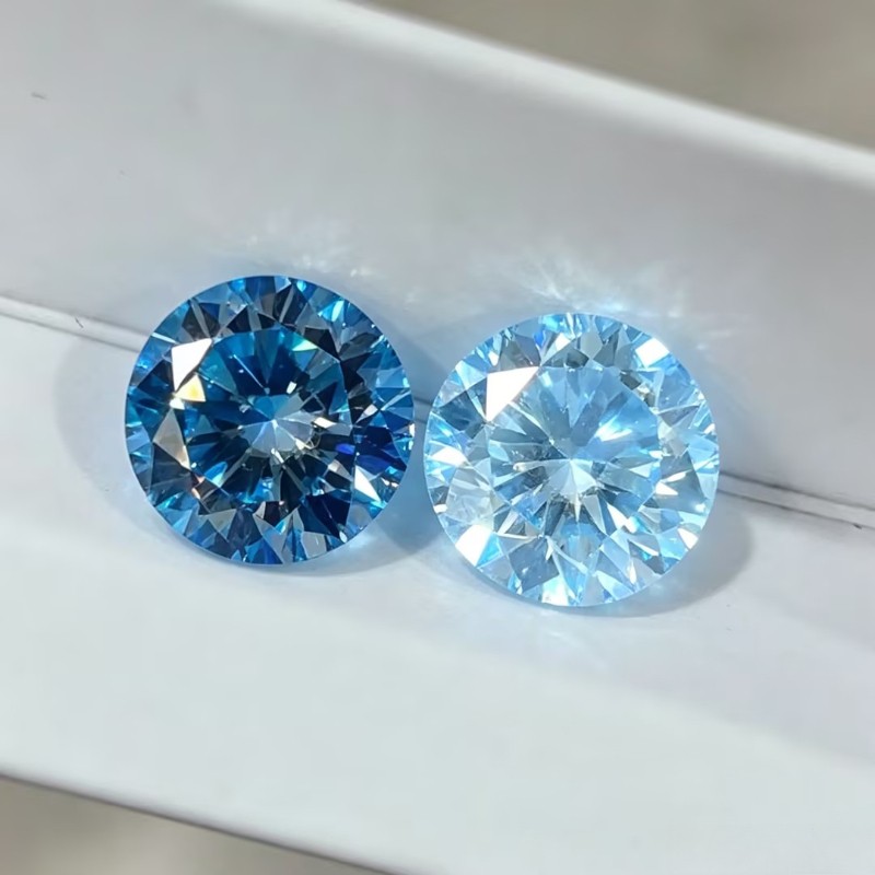 0.5-3ct Four Colors Moissanite Loose VVS1 Round Cut Bulk Gemstone For Setting