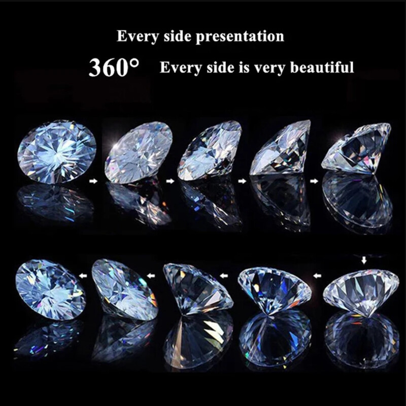 0.1-5CT Loose Moissanite Stone Diamond D Color VVS1 Round Cut With GRA Wholesale