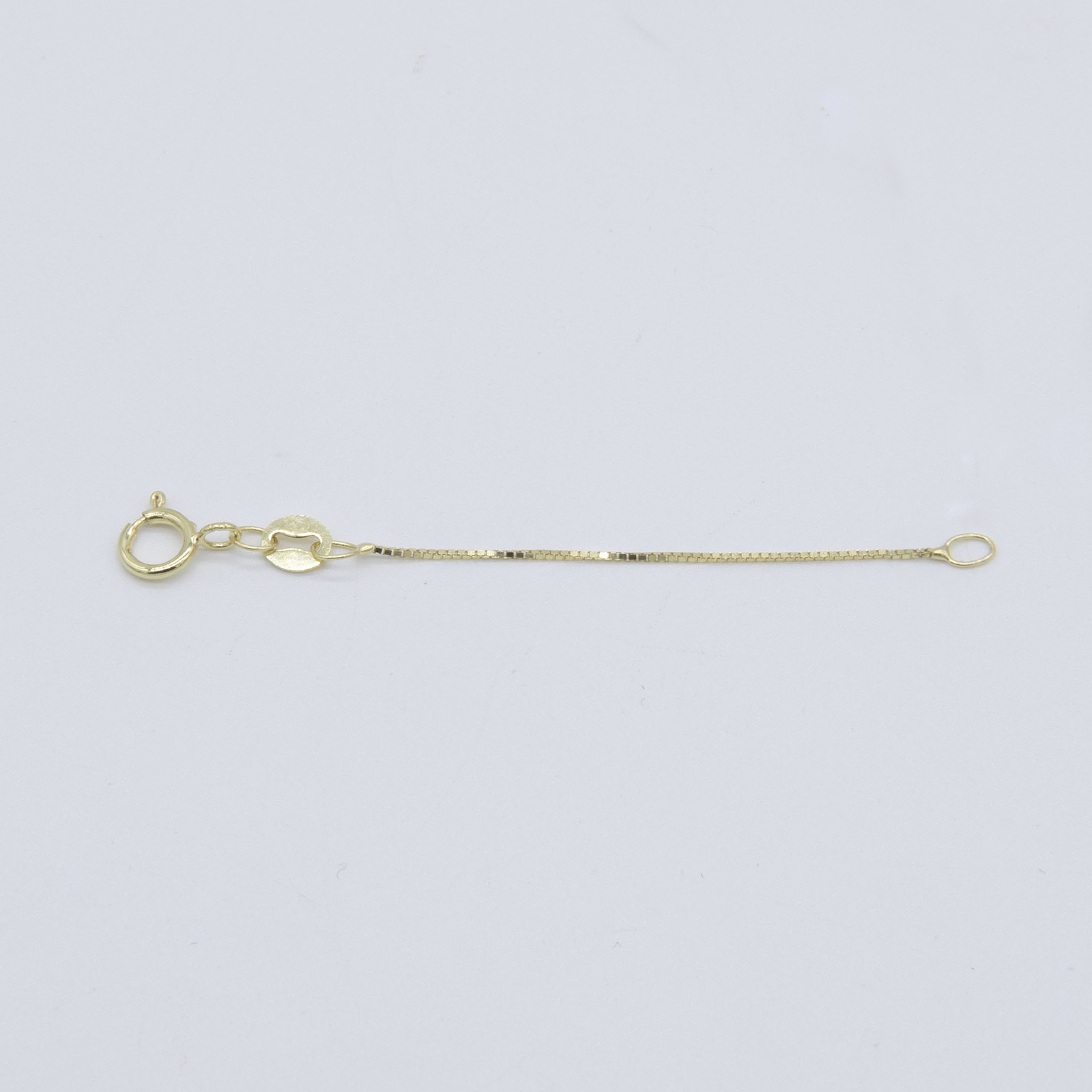0.6mm Box Chain Extender for Necklace Bracelet Chain 10K Yellow Gold