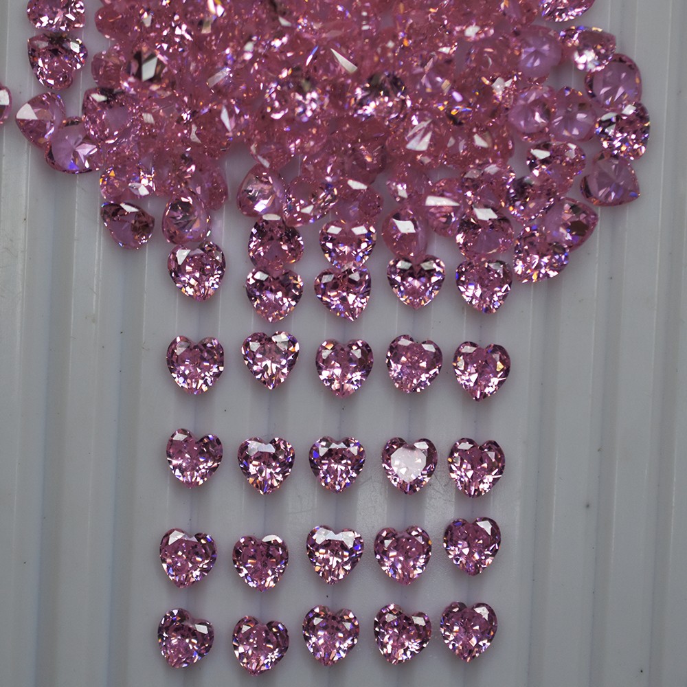 CERTIFIED 6×6 mm 12 Ct Pink Sapphire Heart Cut Lot NATURAL Rare Loose Gemstone