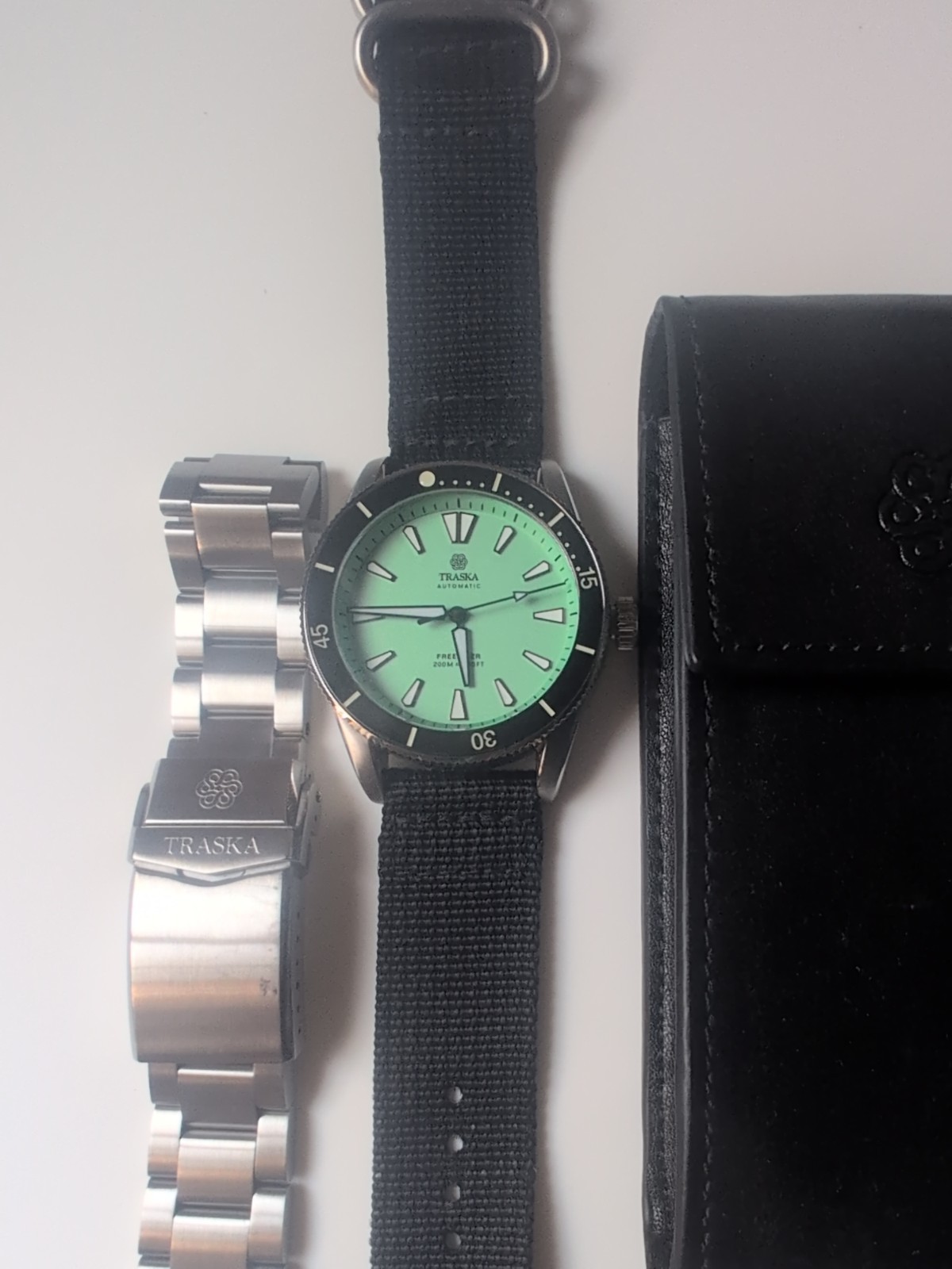 Traska Freediver – Tourqoise 40.5mm SS Sapphire Crystal Automatic Watch