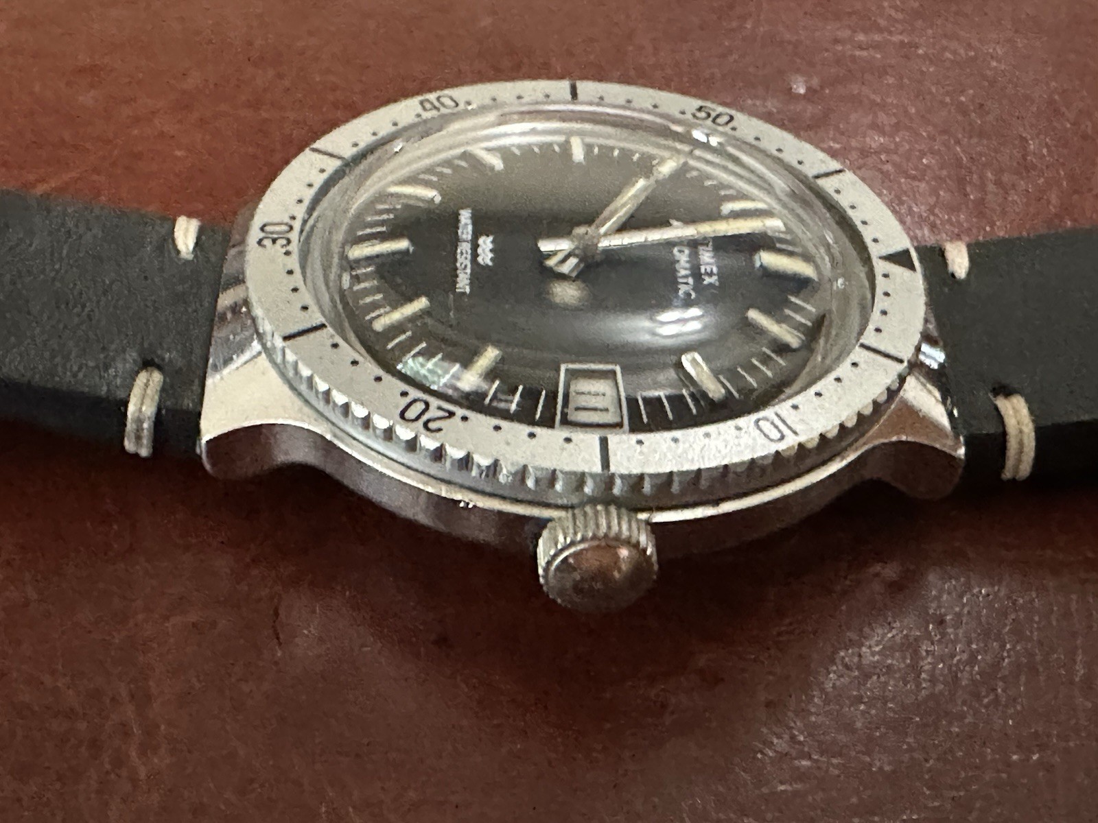 Vintage Timex Rotating Bezel Automatic Made In Great Britain Divers Super Nice!